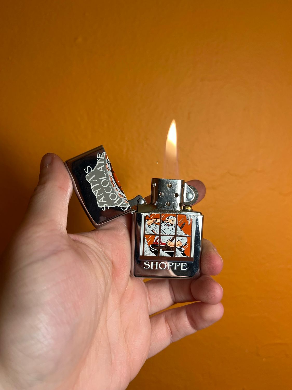 2001 Santa’s Chocolate Shoppe Zippo Lighter