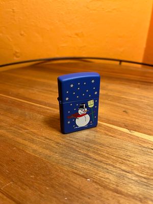 1997 Blue Snowman Zippo Lighter