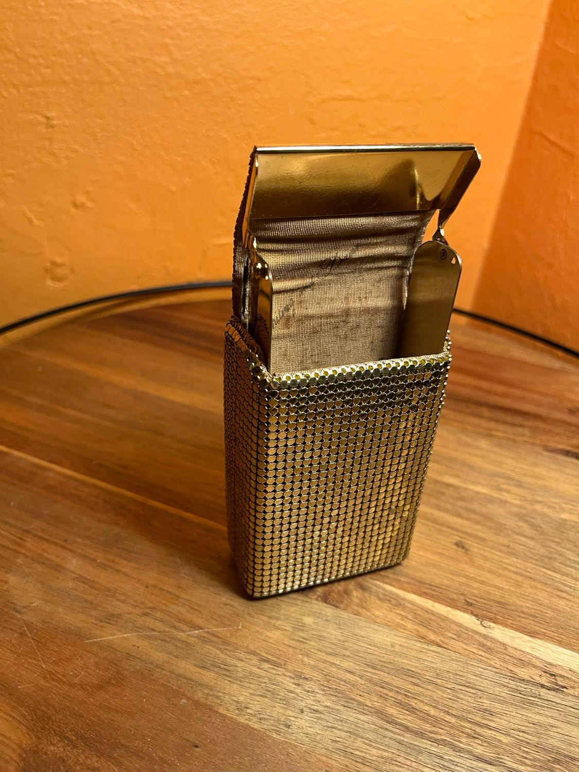 Whiting &amp; Davis Golden Cigarette Case