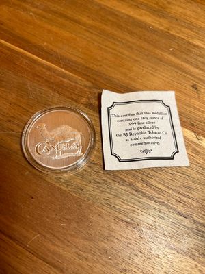 Camel The Camels Are Coming RJ Reynolds Tobacco Co Silver Medallion