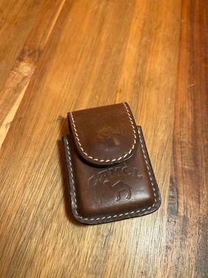 Camel Silver Star Leather Lighter Belt Holster Holder
