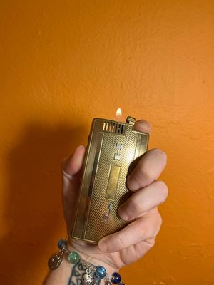 Golden Ronson Cigarette Case Lighter