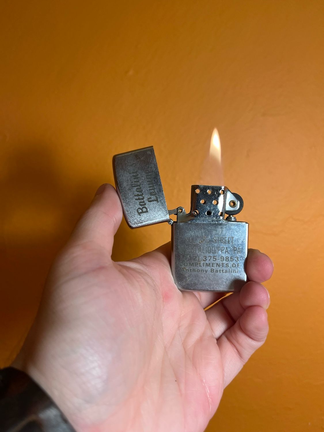 Battalini’s Lounge West Altoona PA Flip Top Lighter