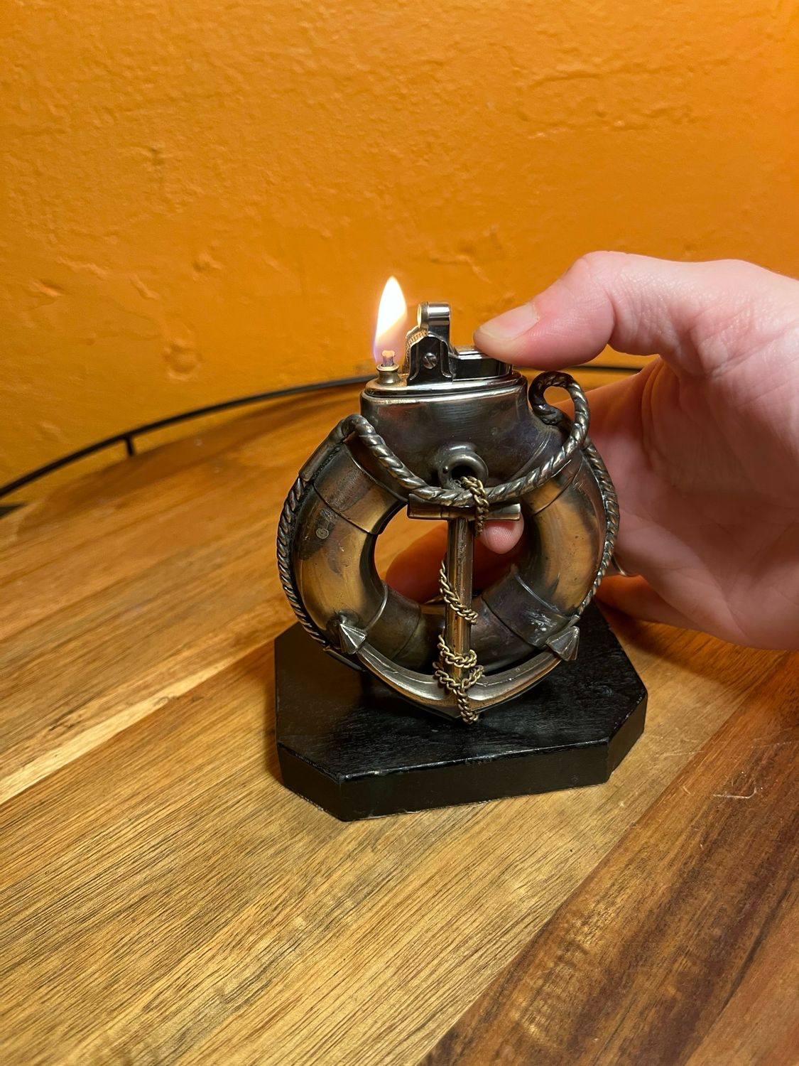 Anchor &amp; Life Preserver Nautical Table Lighter