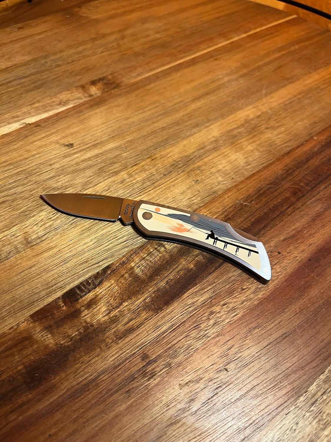 Fishing Off The Dock Zippo Knife