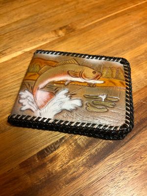 Leather Art Fishing Wallet