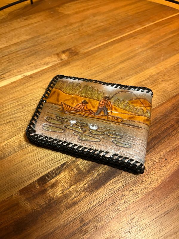 Leather Art Fishing Wallet