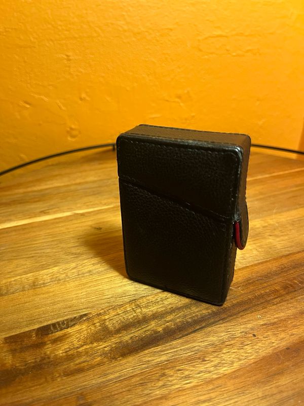 Black Leather Snap Cigarette Case