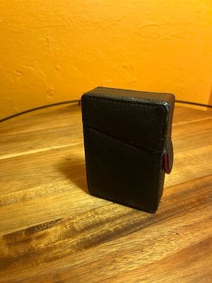 Black Leather Snap Cigarette Case