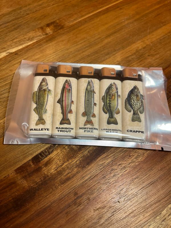 Game Fish Disposable Lighters Collectors Set FOR DISPLAY