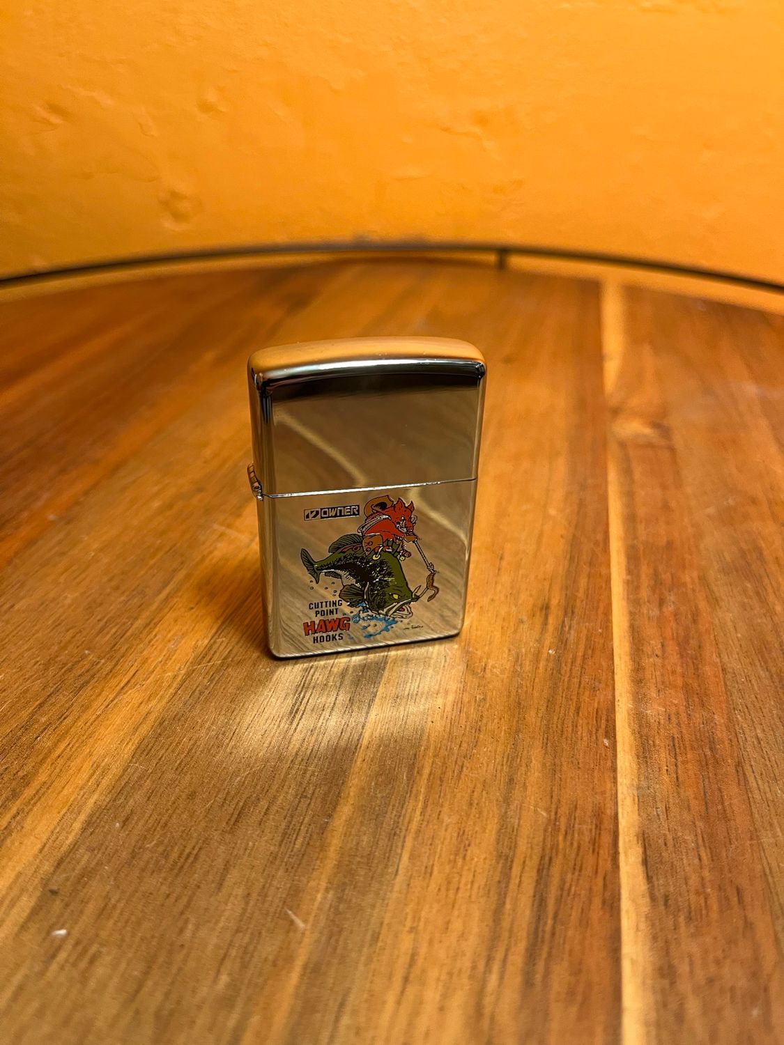 1994 Owner Cutting Point Hawg Hooks Fishing Zippo Lighter