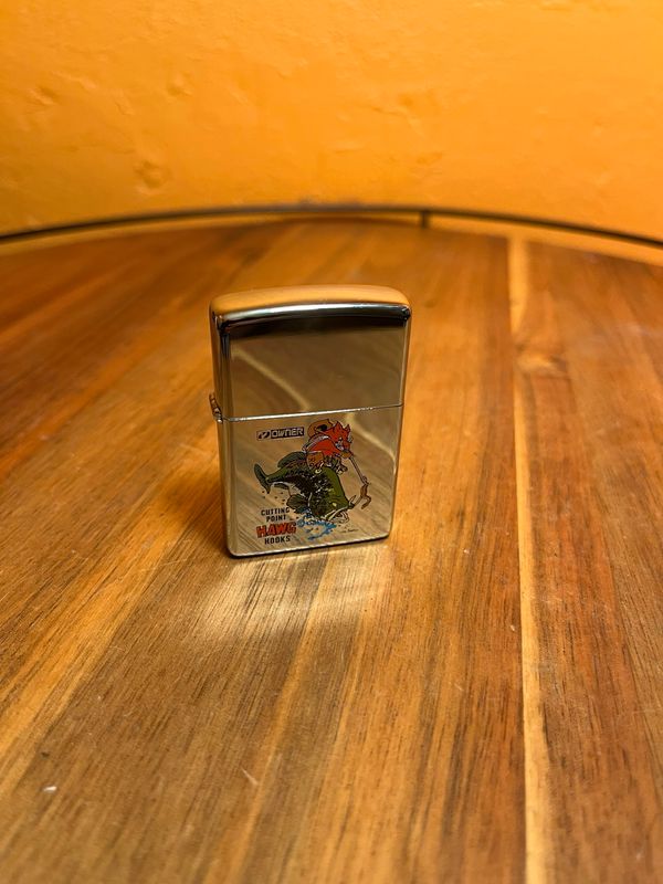 1994 Owner Cutting Point Hawg Hooks Fishing Zippo Lighter
