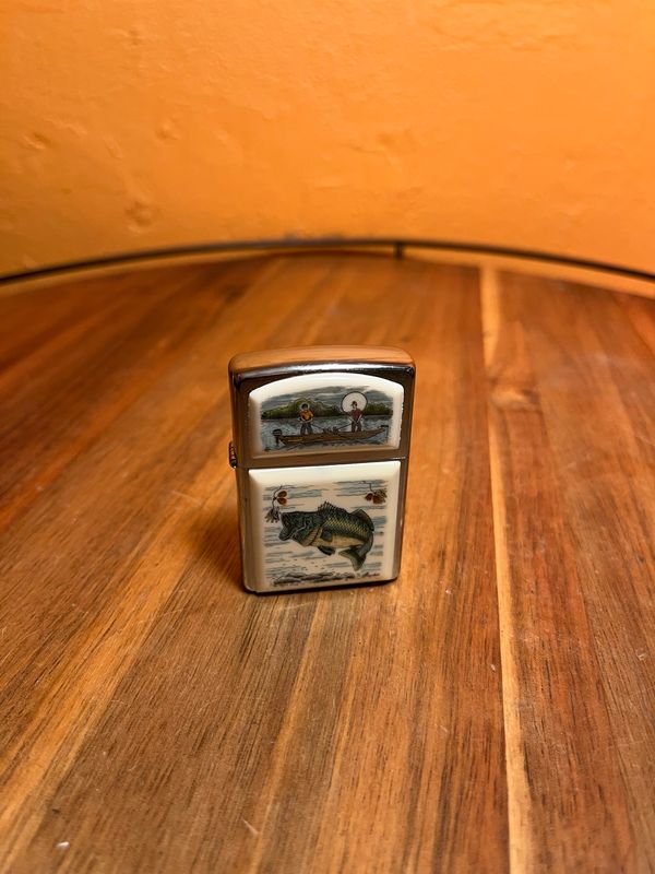 2010 Scrimshaw Style Bass Fishing Zippo Lighter