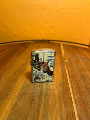 Canoe Fishing Flip Top Lighter