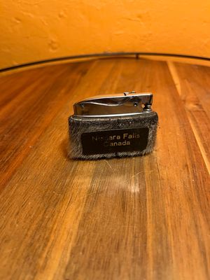 Niagara Falls Canada Fur Lined Souvenir Table Lighter