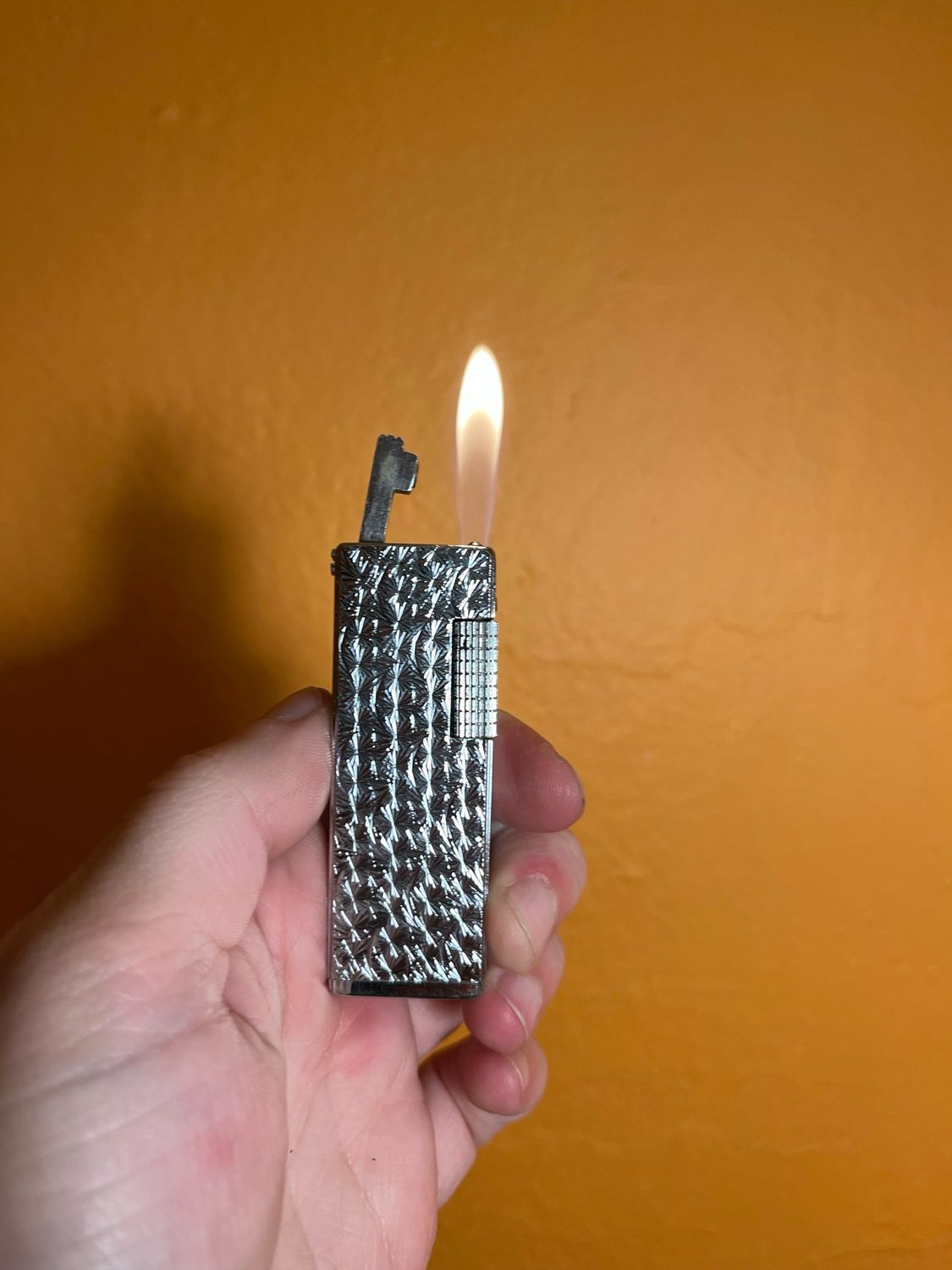 Silver Butane Side Strike Lighter
