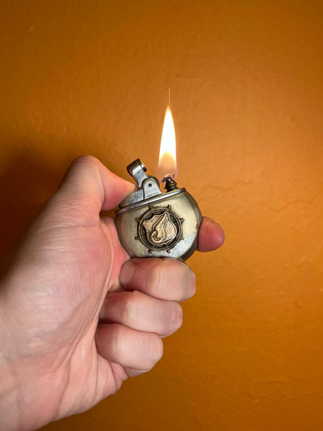 Customized Winged Tire Emblem Ronson Rondette Lighter