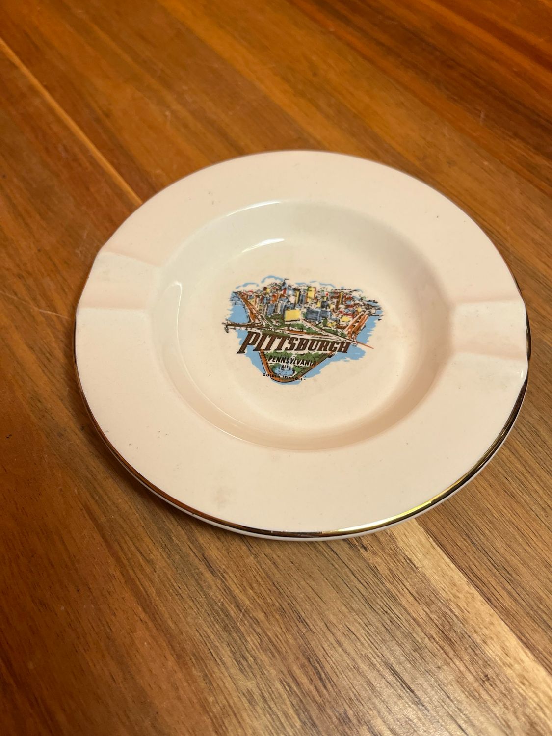 Pittsburgh PA Golden Triangle Souvenir Ashtray
