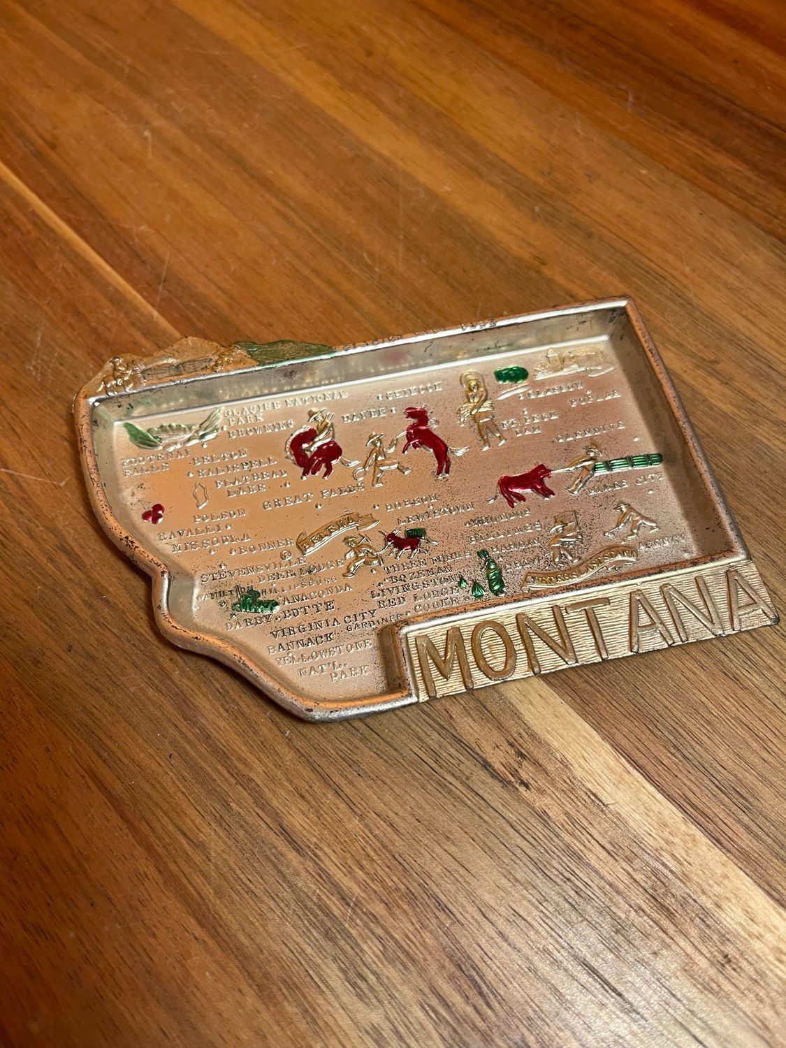 Montana Souvenir Metal Ashtray