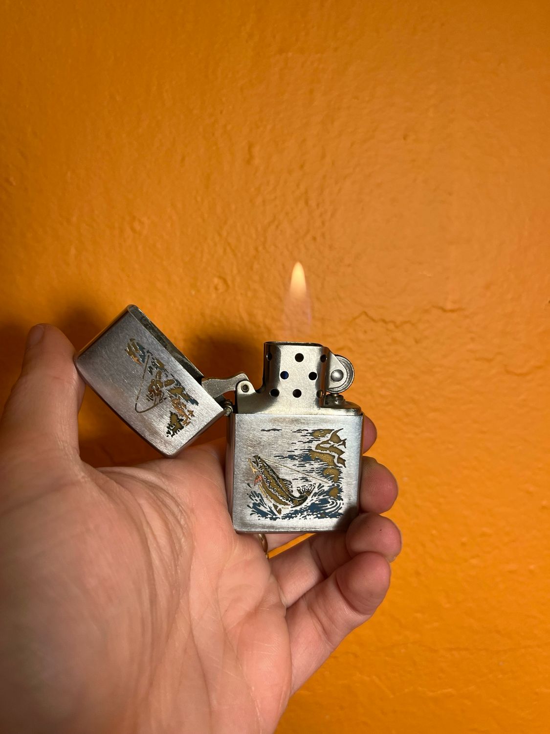 1965 Salmon Fishing Zippo Lighter