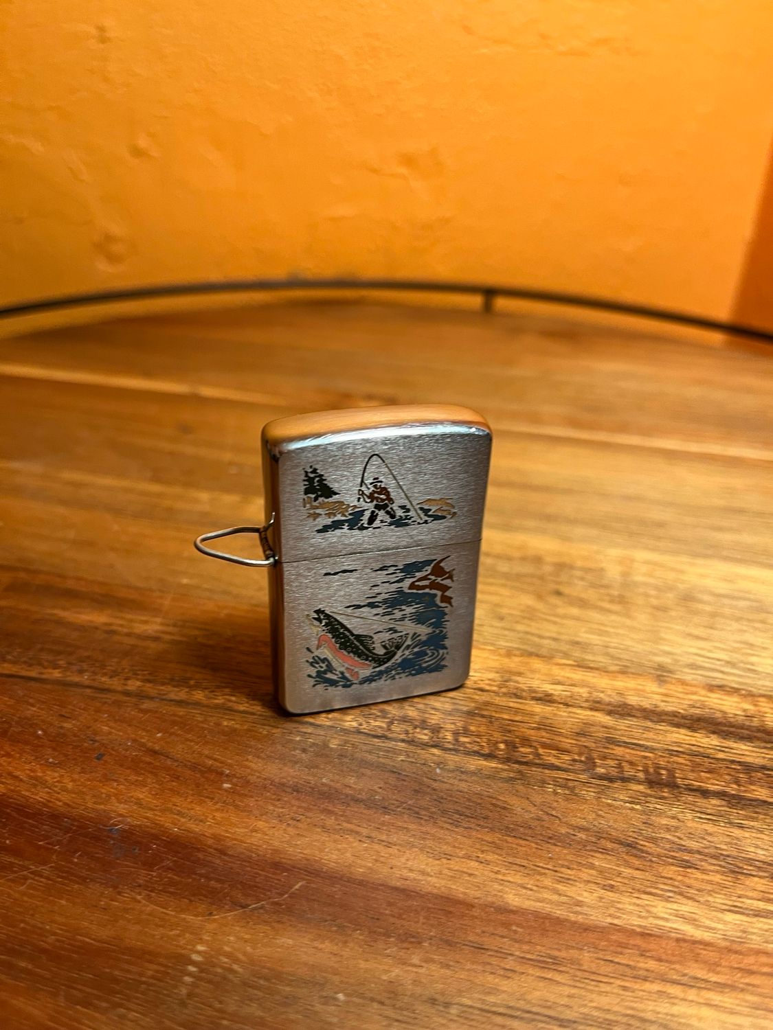1958 Customized ‘Pop’ Loss Proof Trout Fishing Zippo Lighter