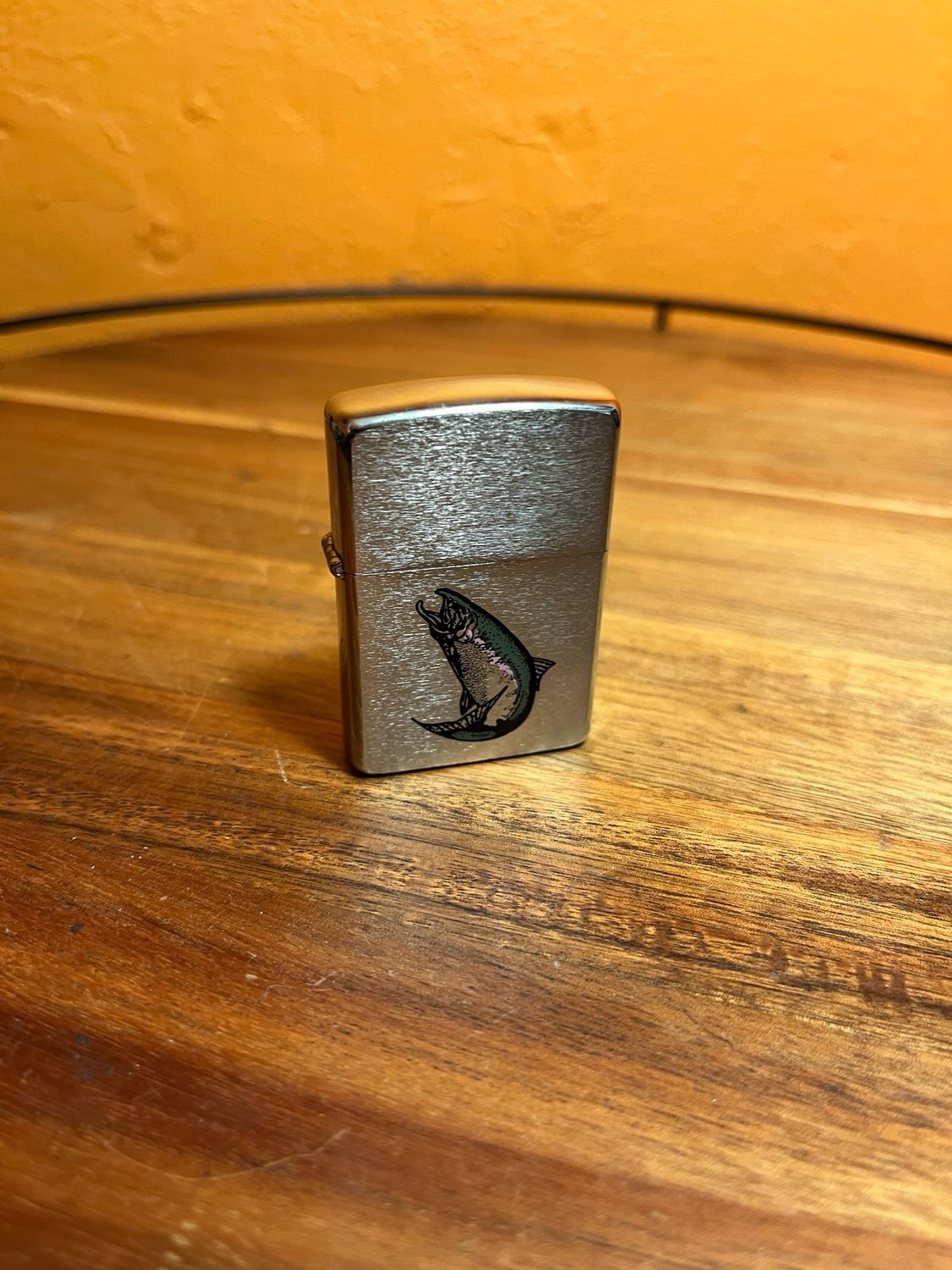 1990 Salmon Zippo Lighter