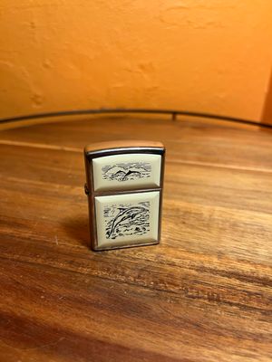 2001 Dolphin Scrimshaw Zippo Lighter