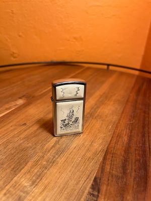 1989 Scrimshaw Zippo Slim Lighter