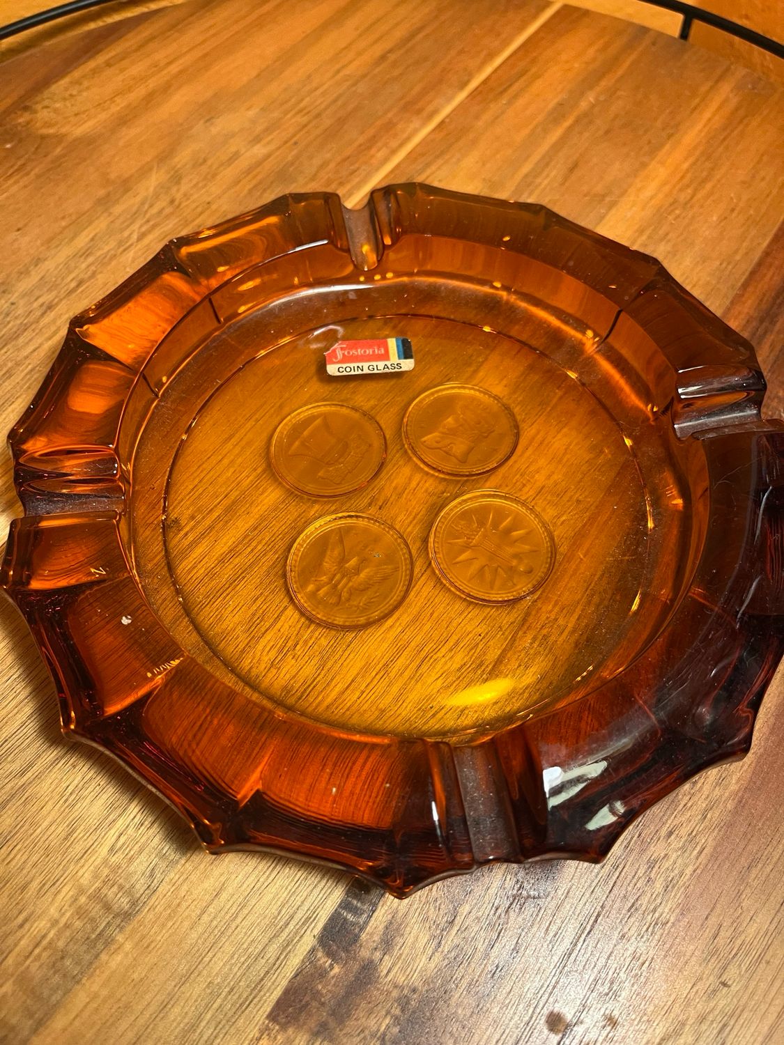 Fostoria Coin Glass Oversized Ashtray