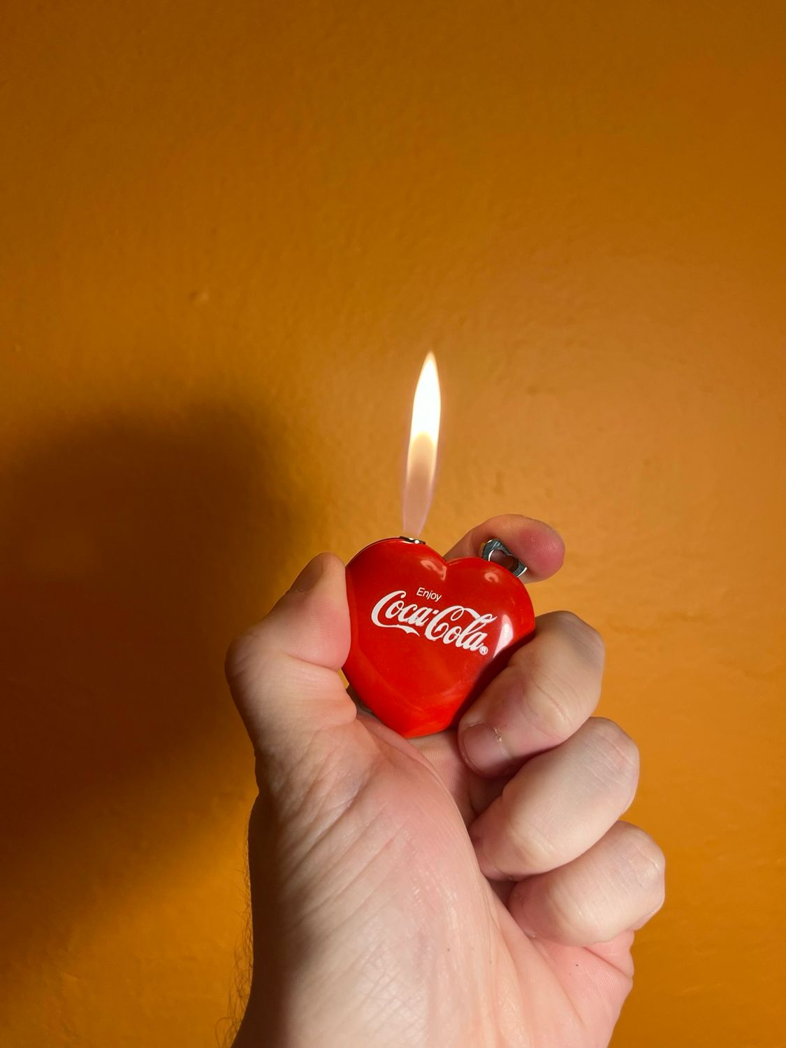 Enjoy Coca Cola Fiorucci Italy Heart Butane Lighter