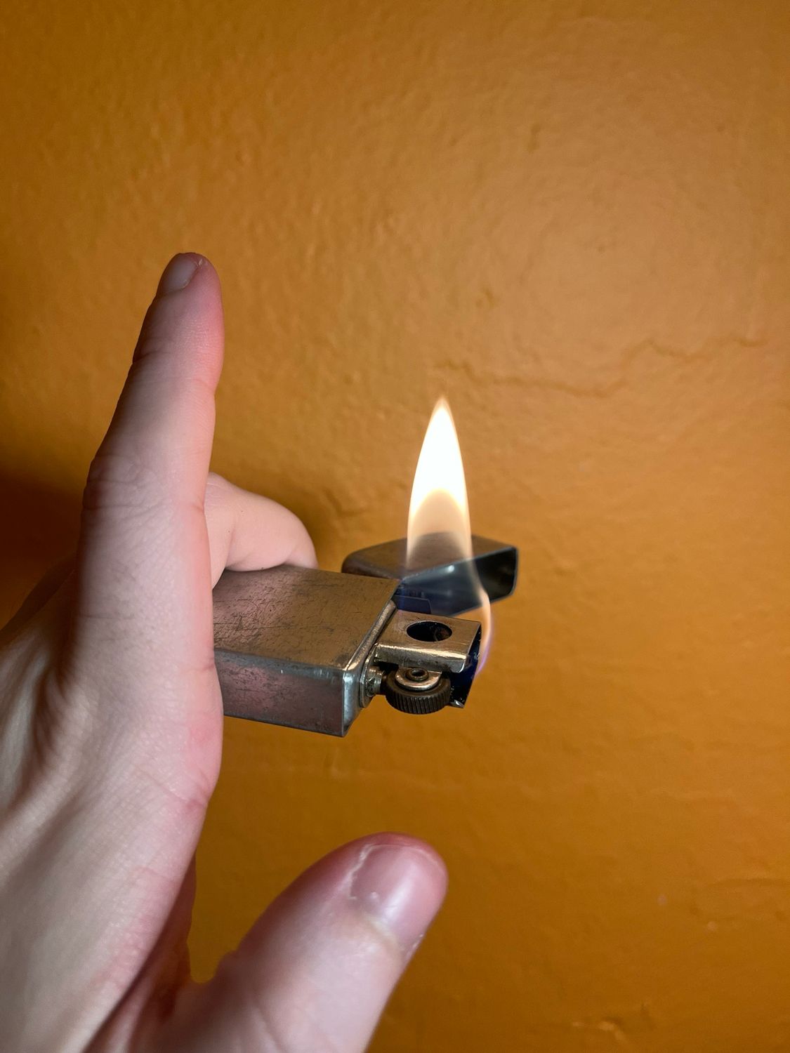 Flip Top Pipe Lighter With Tobacco Scoop