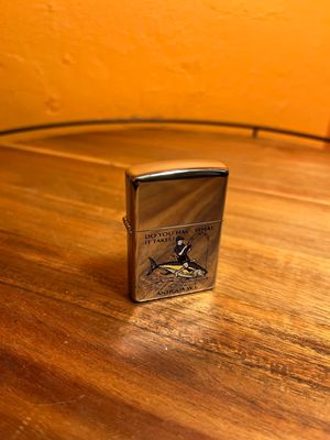 1996 Do You Have What It Takes Antigua West Indies Tuna Fishing Zippo Lighter