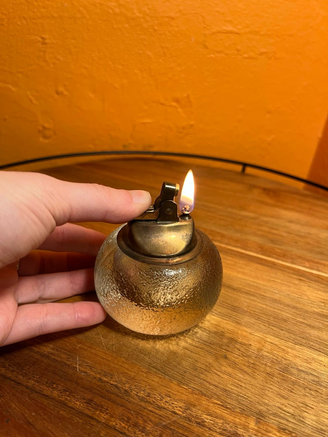 Clear Glass Table Lighter
