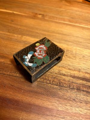 Peony Cloisonné Matchbox Holder