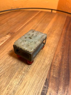 Carved Jade Matchbox Holder