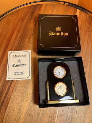 Hamilton Marquis II Smoother Than Smooth Camel Table Clock