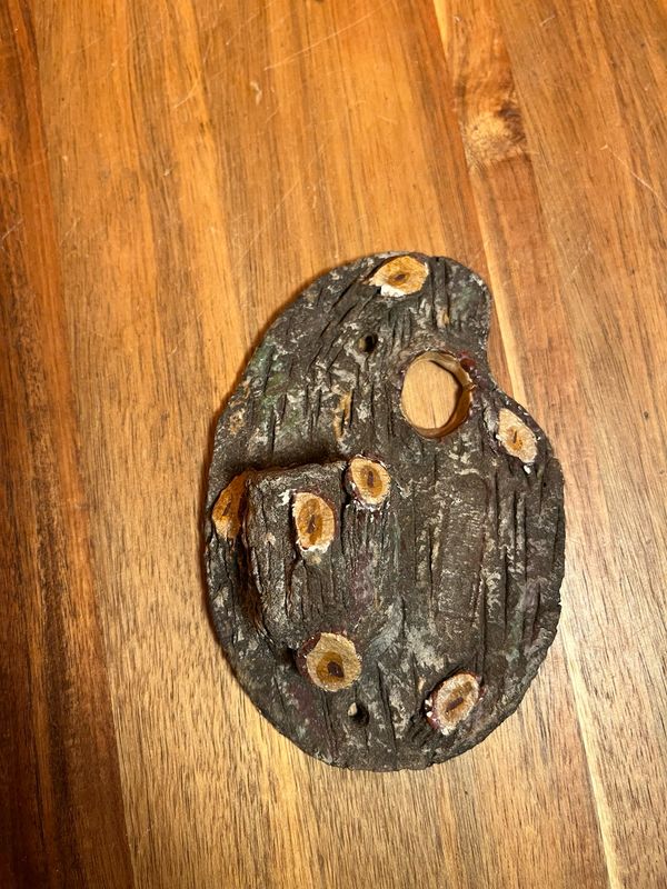 Tree Bark Hanging Match Holder