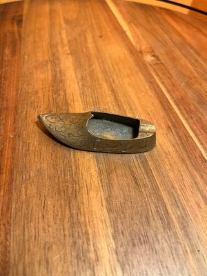 Indian Shoe Brass Ashtray