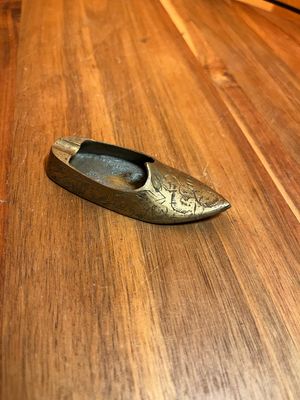 Indian Shoe Brass Ashtray