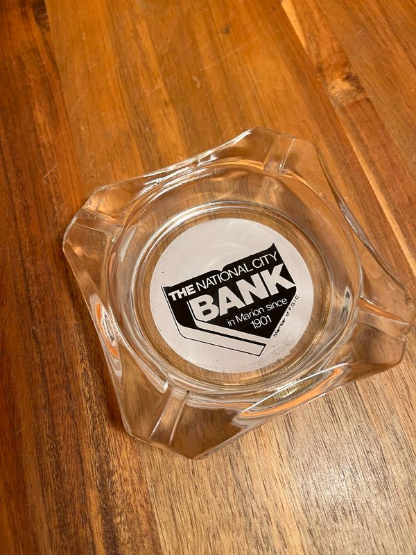 National City Bank Of Marion Ashtray