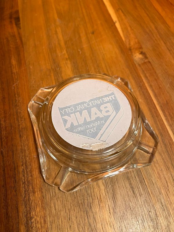 National City Bank Of Marion Ashtray