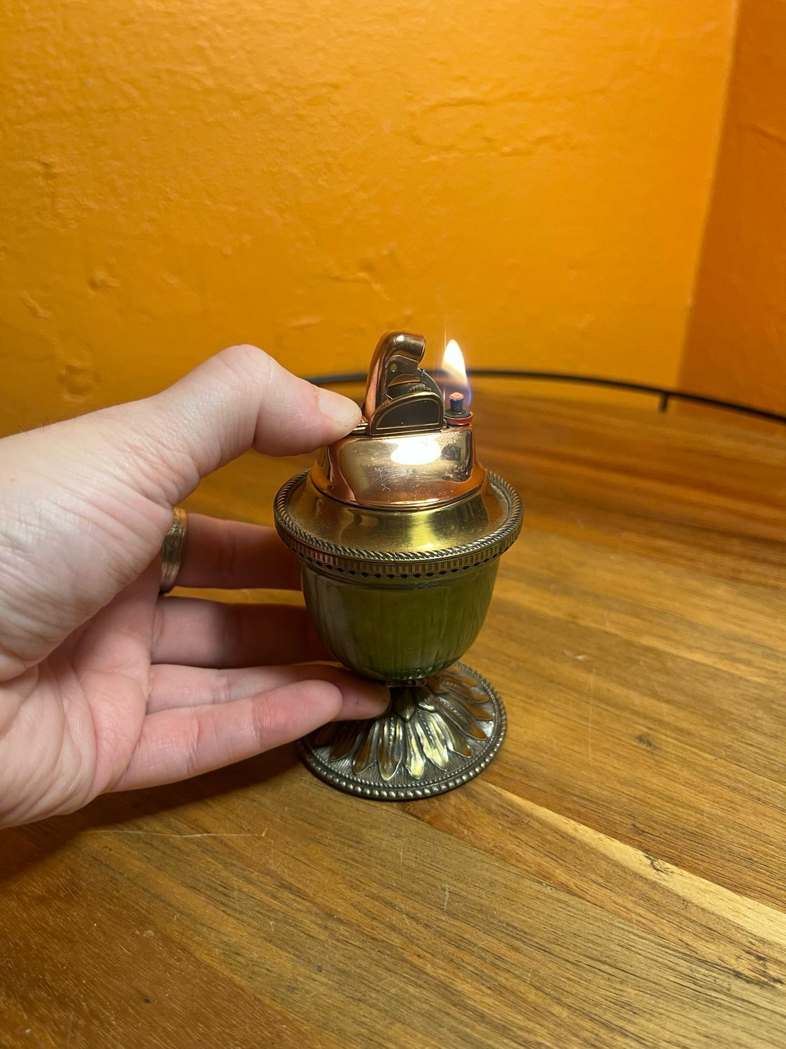 Evans Green Enamel Table Lighter