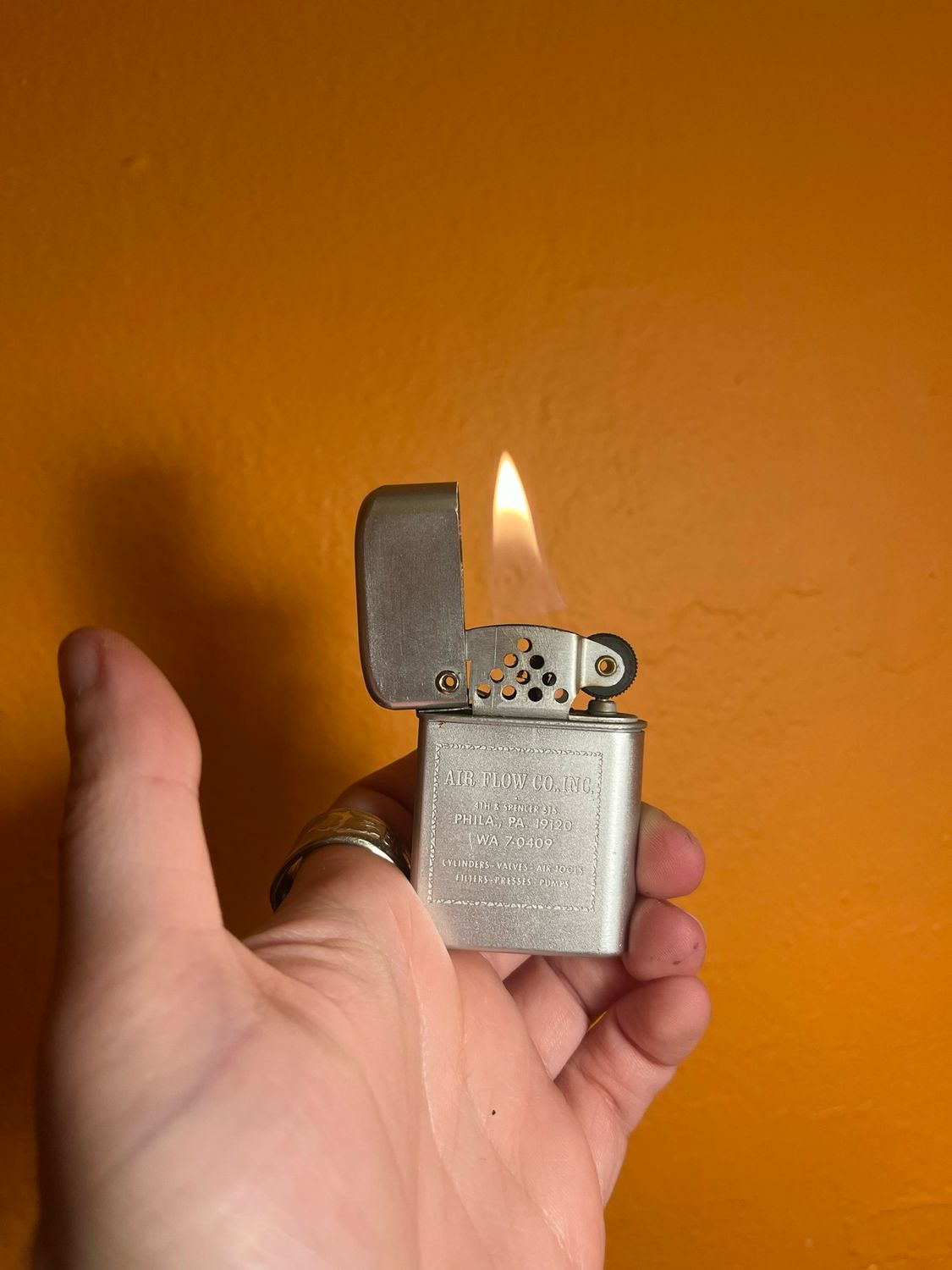 Air Flow Co Inc Philadelphia PA Storm Master Flip Top Lighter