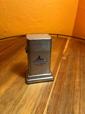 USS Morton DD-948 Zippo Barcroft Table Lighter