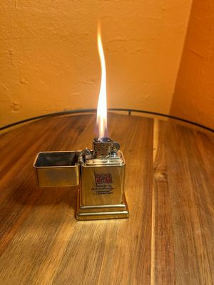 Presented By RB Cushman Jr Commandant US Marine Corps Zippo Barcroft Table Lighter