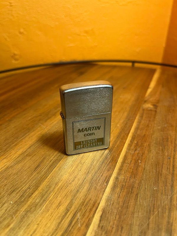 1960s Martin Coin Laundry Dry Cleaning Zippo Lighter