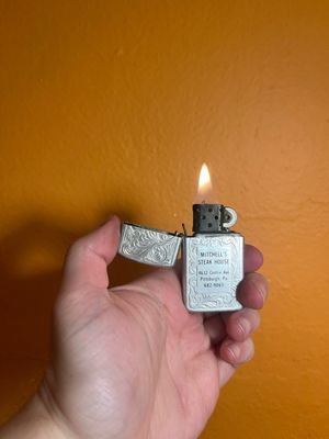 Mitchell’s Steak House Pittsburgh PA Filigree Flip Top Lighter