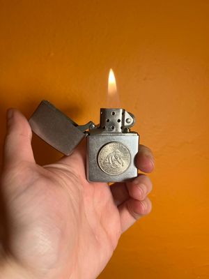1995 Customized Alaska Quarter Coin Zippo Lighter