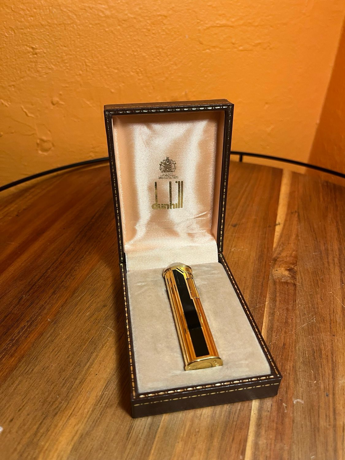 Dunhill Black &amp; Gold Swiss Made Butane Lighter