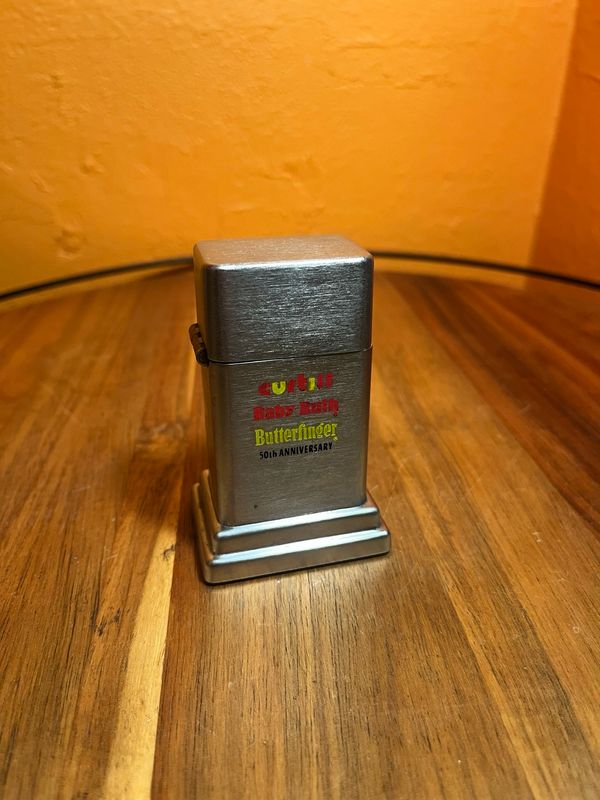 1970s Curtiss Baby Ruth Butterfinger 50th Anniversary Zippo Barcroft Table Lighter